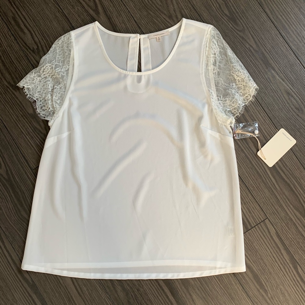 41 Hawthorn | McCue Lace-sleeve Blouse | M